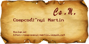 Csepcsányi Martin névjegykártya